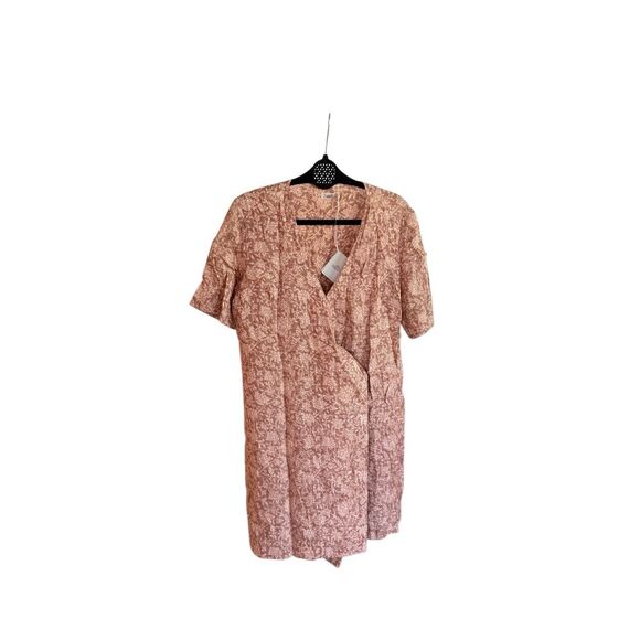 NWT Faherty Womens Bronze Riviera Floral Tie Wrap Ashley Linen Dress Medium - Picture 9 of 12